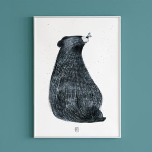 Dreamy Bear, Bear Print,  Bear in Love, Bear, Poster