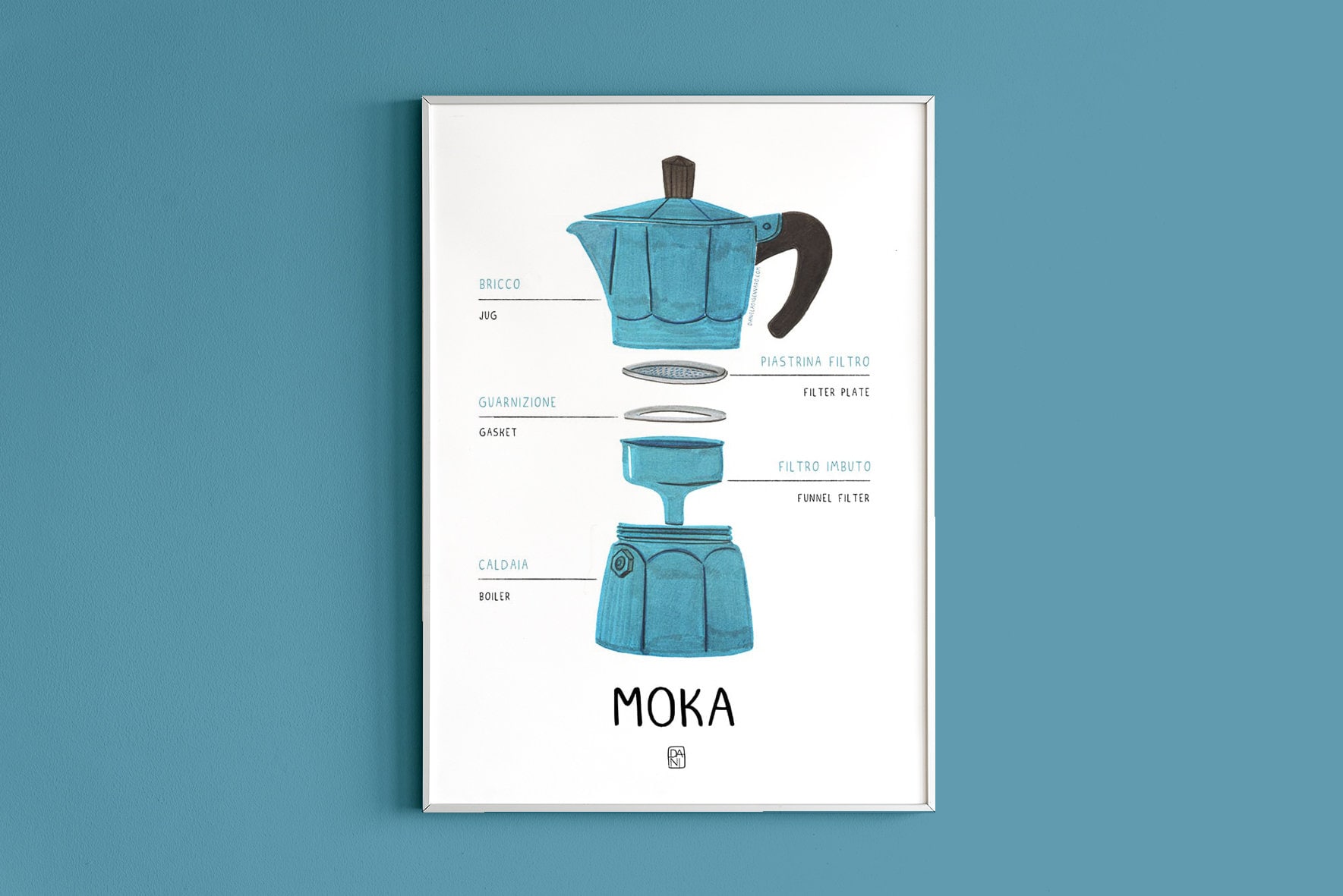 MOKA, Moka Bialetti, moka poster, stampa per cucina