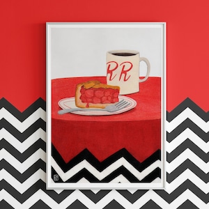 Twin Peaks Print, Twin Peaks Poster, Damn Fine Coffee, Fan art poster, Twin Peaks Damn Fine Coffee