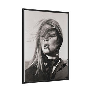 Brigitte Bardot Vintage Portrait Matte Canvas Framed image 8