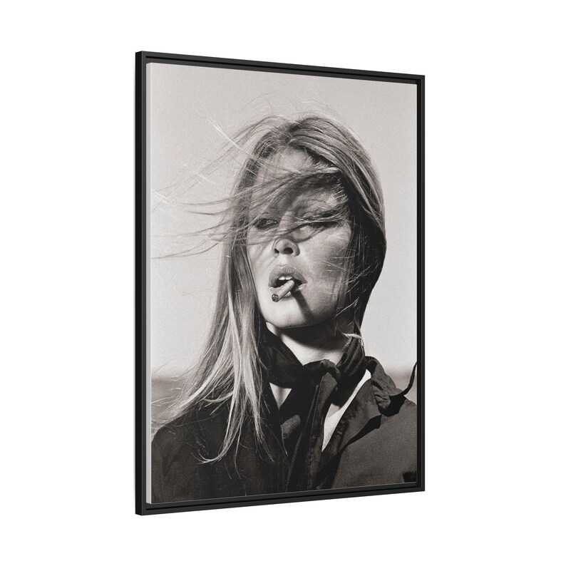 Brigitte Bardot Vintage Portrait Matte Canvas Framed image 8