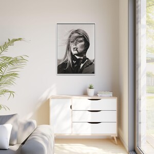 Brigitte Bardot Vintage Portrait Matte Canvas Framed image 10