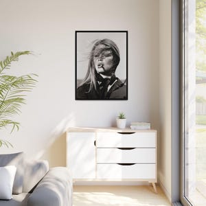 Brigitte Bardot Vintage Portrait Matte Canvas Framed image 12