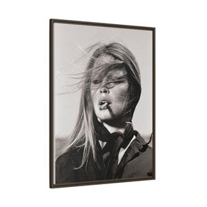 Brigitte Bardot Vintage Portrait Matte Canvas Framed image 7