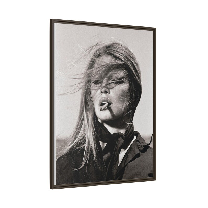 Brigitte Bardot Vintage Portrait Matte Canvas Framed image 7