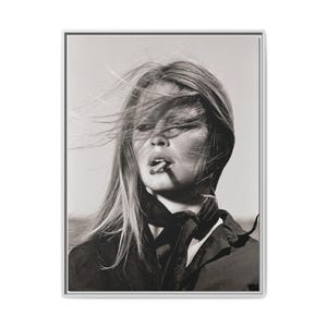 Brigitte Bardot Vintage Portrait Matte Canvas Framed image 2