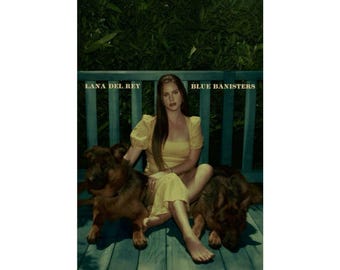 Lana Del Rey Blaues Treppengeländer Poster | Matt Vertikaler Posterdruck