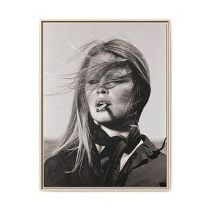 Brigitte Bardot Vintage Portrait Matte Canvas Framed image 1