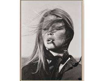 Brigitte Bardot Vintage Portrait Matt Leinwand Gerahmt