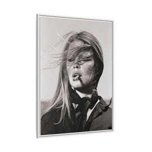 Brigitte Bardot Vintage Portrait Matte Canvas Framed image 6