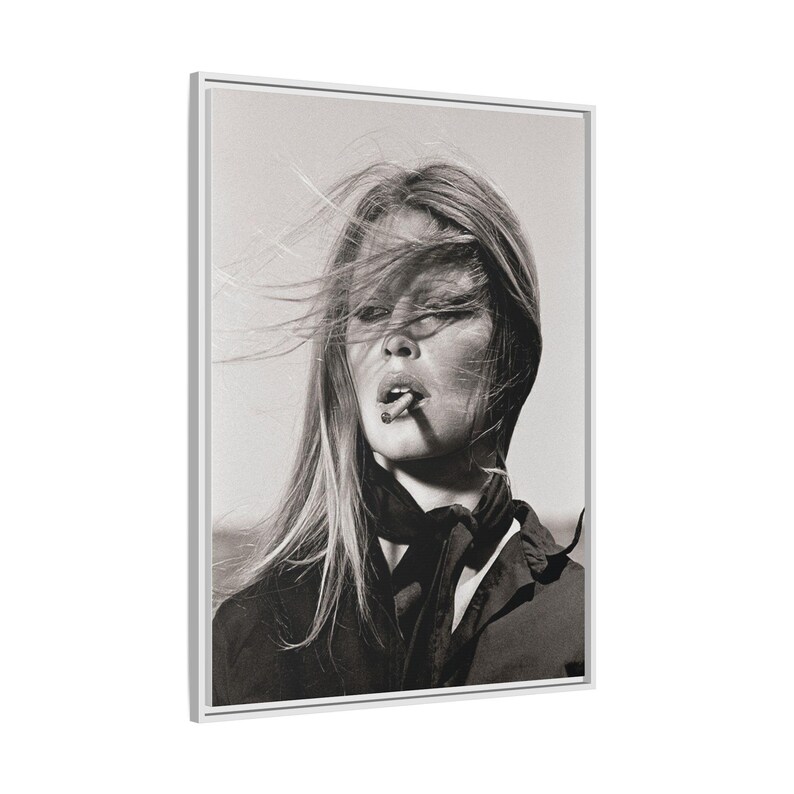 Brigitte Bardot Vintage Portrait Matte Canvas Framed image 6