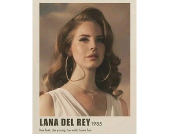 Lana Del Rey Porträt Poster | Matt Vertikaler Posterdruck