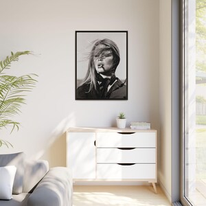 Brigitte Bardot Vintage Portrait Matte Canvas Framed image 11