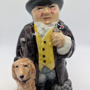 Roy Kirkham Gentleman Dog Toby Jug, Staffordshire Hand Painted Ceramic Pitcher