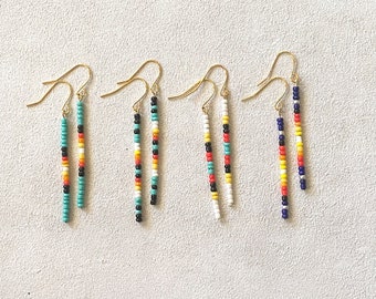 Seed Beed Earrings / Western Earrings / Boho Hippie earrings / Minimalist earrings / Beaded earrings / Tribal Native Southwest earrings