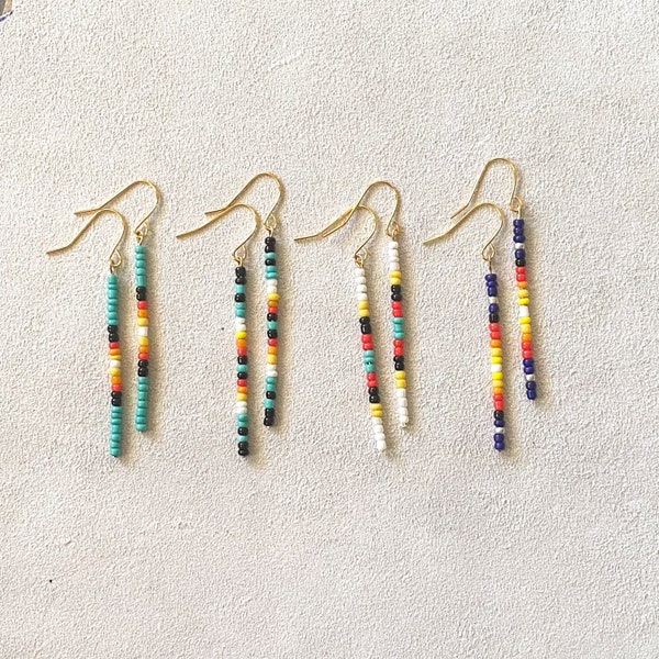 Seed Beed Earrings / Western Earrings / Boho Hippie earrings / Minimalist earrings / Beaded earrings / Tribal Native Southwest earrings