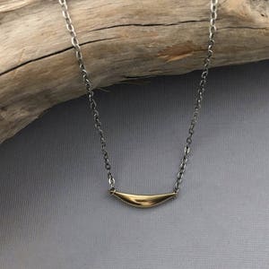 Passage Necklace, 14k gold Boat, encouragement necklace, canoe, nautical jewelry image 1