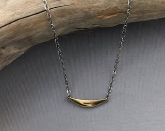 Passage Necklace, 14k gold Boat, encouragement necklace, canoe, nautical jewelry