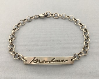 personalized handwriting bracelet | memorial jewelry | new baby | wedding gift | Authentic Love Handwriting Bracelet