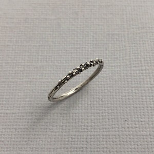 sterling silver organic ring | bee lovers jewelry | garden ring | nature ring | organic texture ring | Pollen Ring by Kristin Larson Jewelry