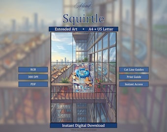 Squirtle 148/142 SCR: Scarlet & Violet Stellar Crown Extended Binder Art (Digital Download)
