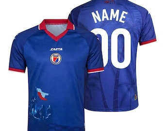 Custom Haiti Football Jersey – Blue World Cup Supporter Shirt, Fan Edition Name Number