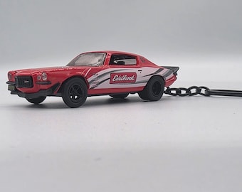 Llavero Edelbrock Camaro Z28 de 1970 / Llavero de coche de metal fundido a presión personalizado / Regalo para amantes de los muscle cars / Llavero Chevrolet Camaro / Accesorio automotriz hecho a mano