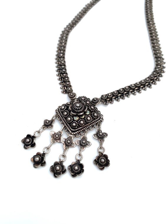 Indian silver necklace - image 2