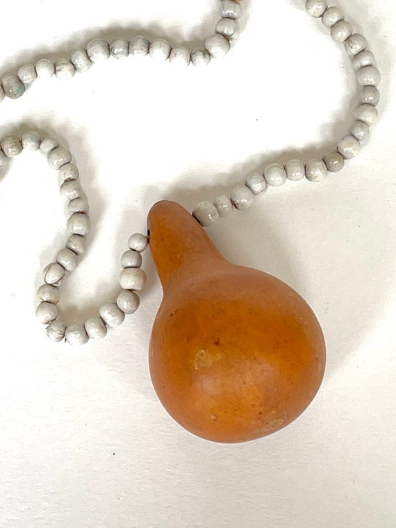 Vintage African mini gourd necklace
