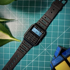 Custom Casio CA53W1 Calculator Watch - Light Blue Filter Mod