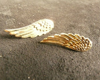 Angel wing stud earrings brass wing stud earrings wing design bridal earrings angelic earrings small wing studs