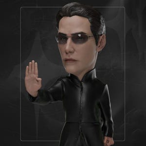 Neo de Matrix, archivos STL para impresión 3D, descarga digital, figura de estatua Chibi Neo