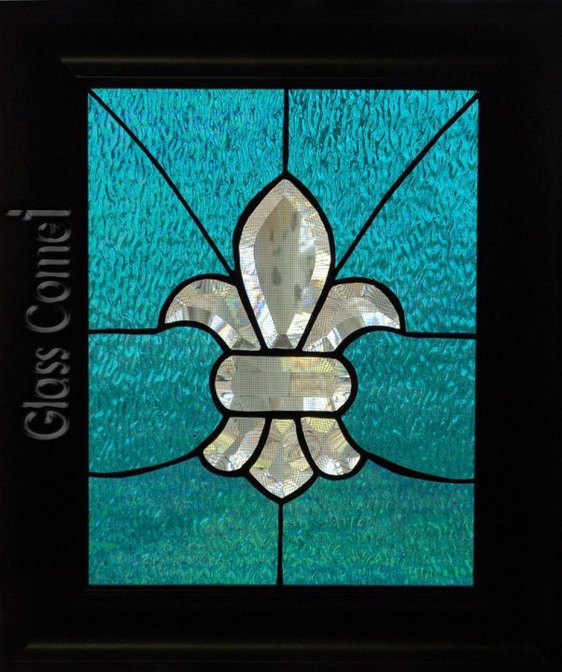 Custommade Stained Glass Fleur de Lis or Other Bevel in Etsy