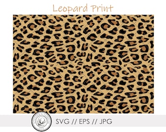 Leopard Print SVG, jpg, eps Digital Wallpaper / Neutral Brown Tones Leopard Cheetah Craft File