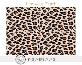 Leopard Print SVG, jpg, eps Digital Wallpaper / Blush Pink Rose Tones Leopard Cheetah Craft File