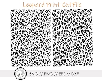 Leopard Print digital SVG, png, eps, dxf / separate layerable outer inner spots files / cut craft files paper vinyl htv