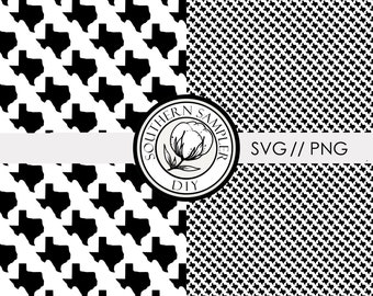 Texas State Seamless Pattern / Tiny Texas Seamless Pattern Texture / PNG SVG / Custom Color Available