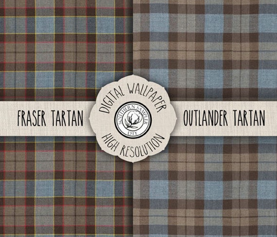 Wallpaper Roll Muted Blue And Red Plaid Fraser Tartan Scottish Clan 24in x 27ft 