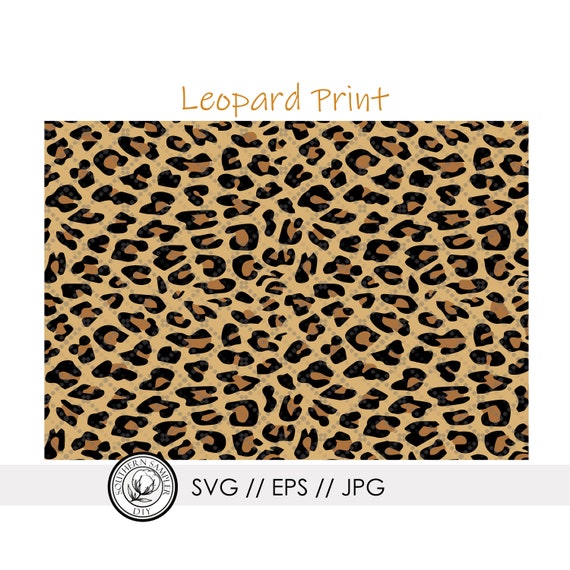 Download Leopard Print Svg Jpg Eps Digital Wallpaper Neutral Brown Etsy