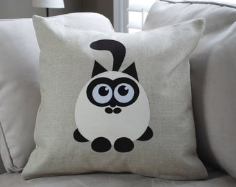 18"x18"  Adorable 'Seal Point'  Cat Pillow COVER