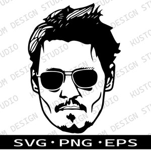 Johnny Depp SVG, PNG, EPS