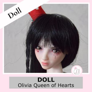 BJD doll 45 cm (MSD) | double jointed | Olivia Queen of Hearts | Full set |
