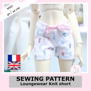 Short MSD BJD à losanges | Sous-vêtement pour poupée (40–45 cm) | Short  extensible