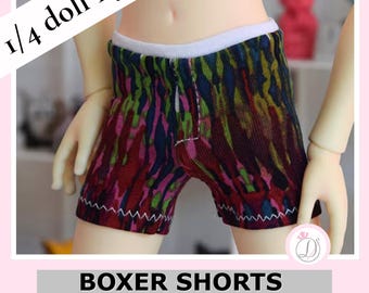 1/4 BJD Doll Boxer Shorts: Striped MSD Doll Underwear (40/42 cm)