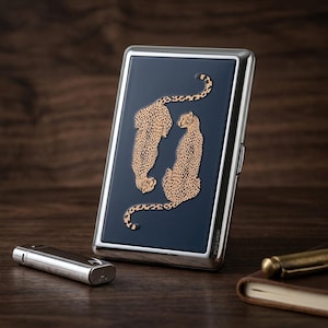 stainless steel cigarette case with lighter Focus Ultra Thin Aluminium Stainless Steel Cigarrette Case -