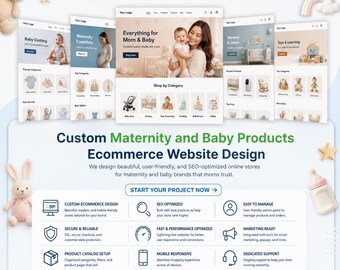 Diseño web personalizado para tienda online de productos de maternidad y bebés