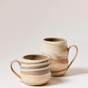 Erdige marmorierte Steinzeug-Tasse | Rustikale Achat Keramik Kaffeetasse, Rad getöpfert Trinkgefäße