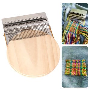 Wooden Darning Loom | Mini Weaving Frame Tool for Mending Clothes and Jeans | DIY Knitting Repair Craft Supply