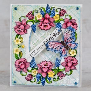 Combo Heartfelt Creations - Troqueles y sellos con spray de narcisos encantadores