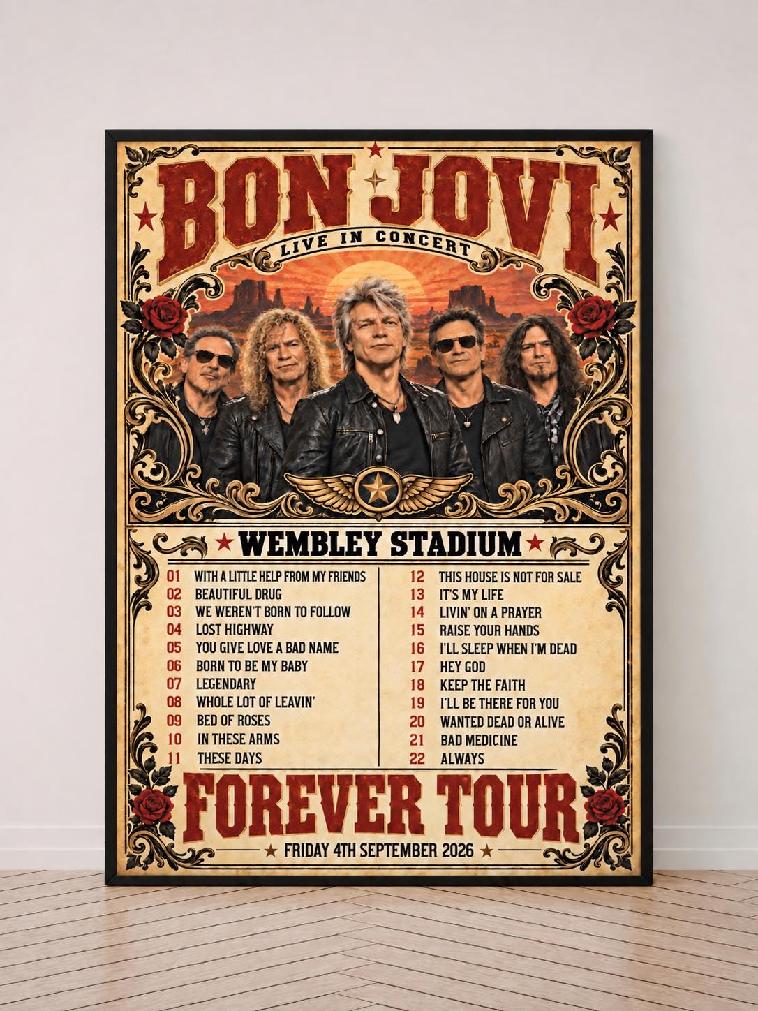 Bon Jovi Tour Poster - Etsy